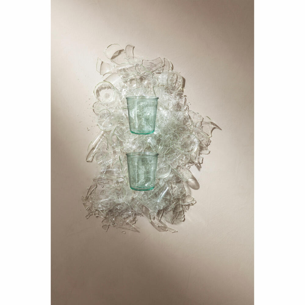 Eva Solo Recycled Trinkgläser 4er Set, Wasserglas, Tumbler Glas, Becher, Recyclingglas, Transparent, 250 ml, 541047