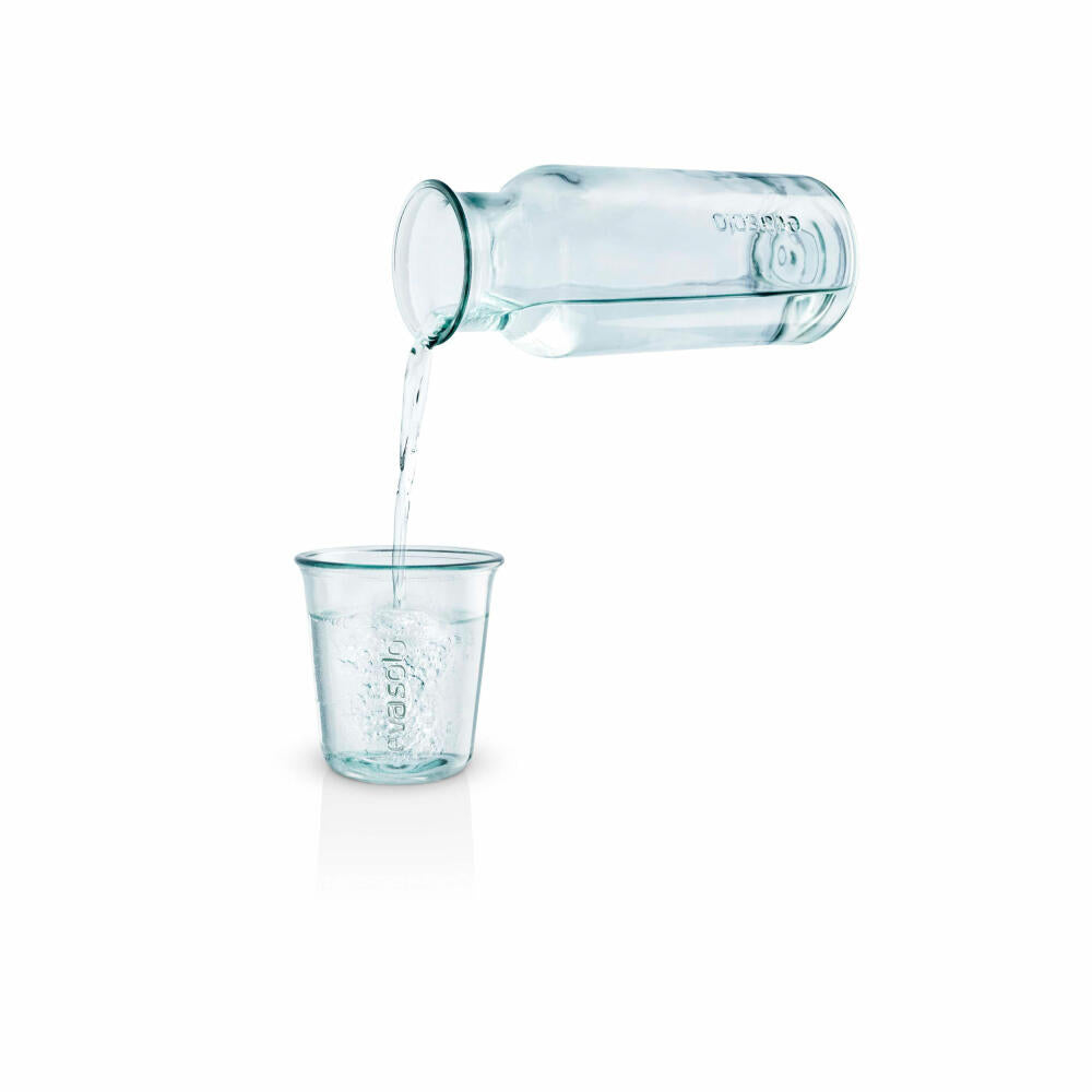 Eva Solo Recycled Karaffe, Glaskaraffe, Wasserkaraffe mit Korkdeckel, Recyclingglas, Kork, Transparent, 1 L, 541046
