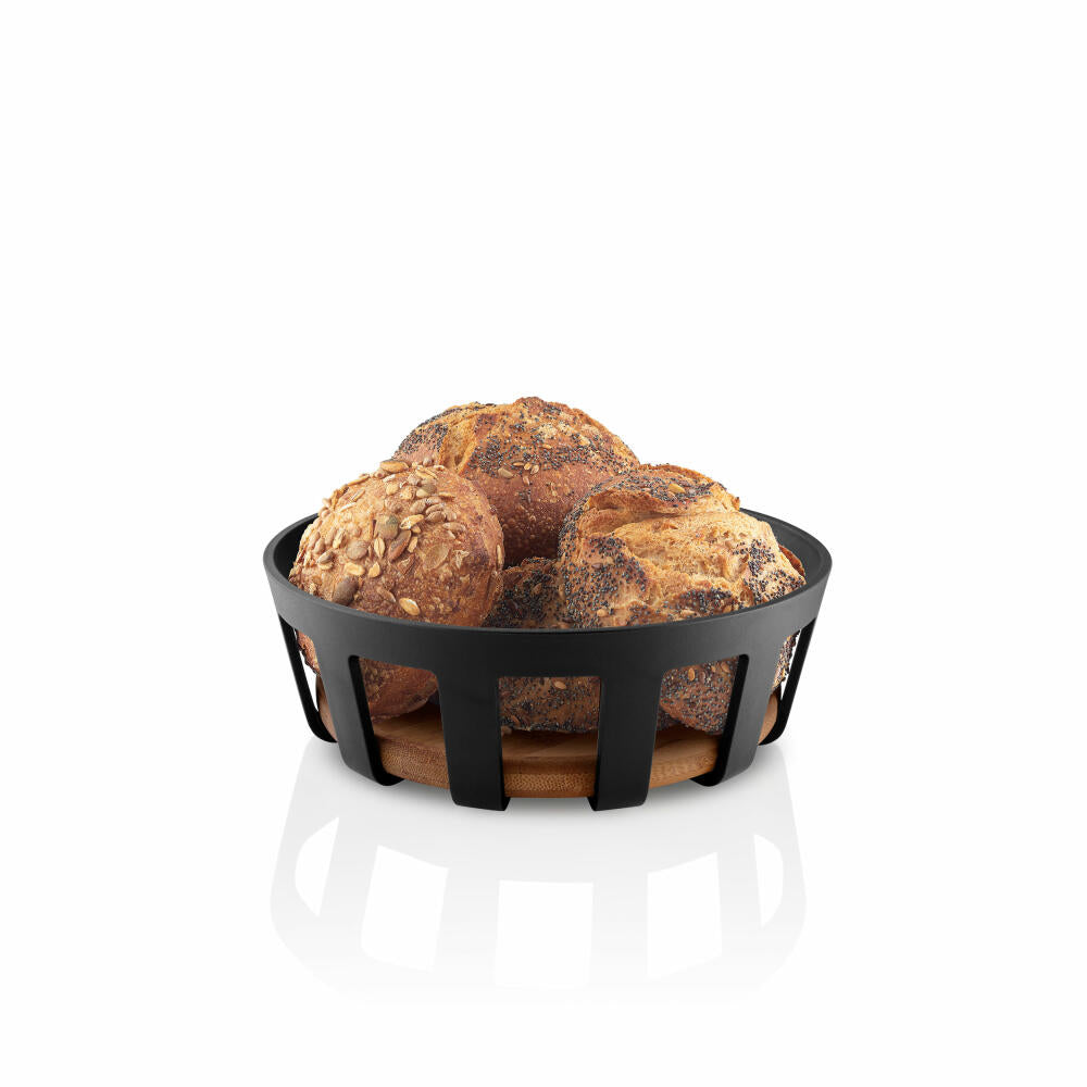 Eva Solo Bread Basket Nordic Kitchen, Bamboo, Plastic, Black, 21.5 cm, 520447