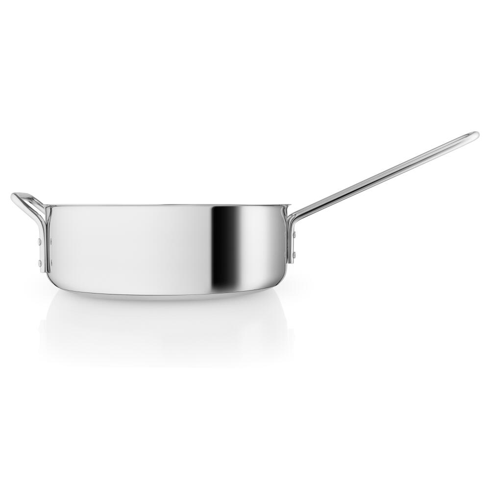 Eva Trio Stainless Steel Sauteuse, Kochtopf, Induktionsgeeignet, Aluminium, Edelstahl, Keramik Beschichtung, Polished Steel, 3.1 L, 312424