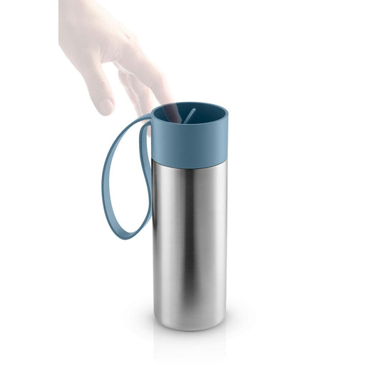 Eva Solo To Go Cup, Becher, Tasse, Edelstahl, Kunststoff, Dusty Blue, 0.35 L, 567005