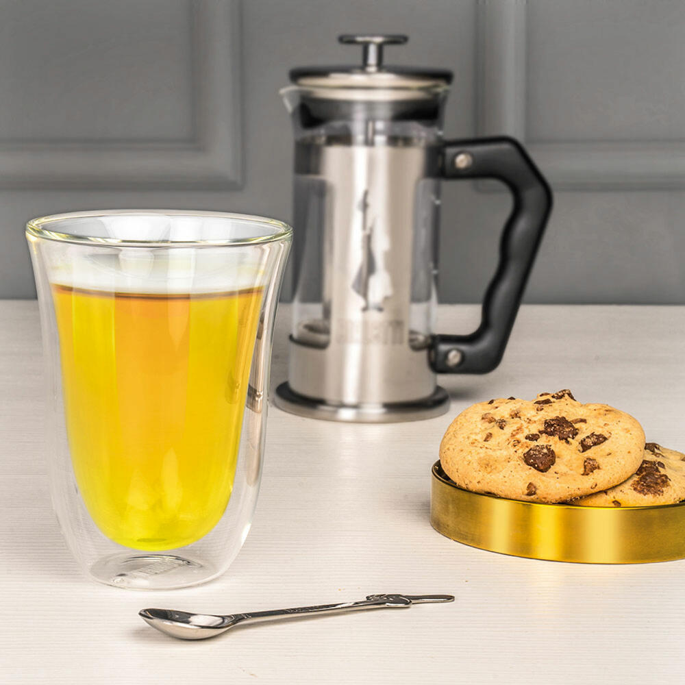 Bialetti Glasbecherset Firenze, 2er Set, Doppelwandig, Kaffeetasse, Becher, Tasse, 300 ml, DBW011