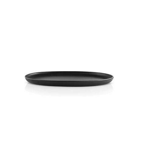 Eva Solo Nordic kitchen Servierplatte Oval, Servierteller, Platte, Steinzeug, Black / Schwarz, 36 cm, 512700