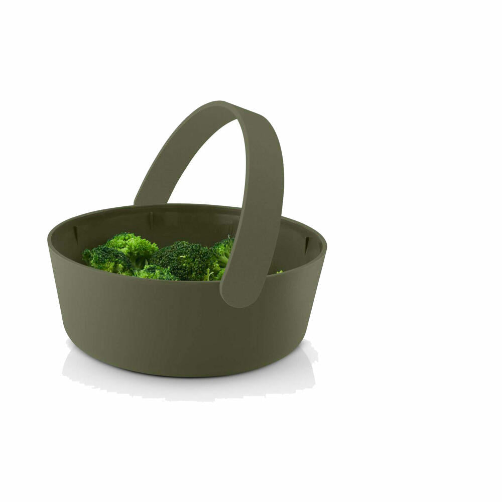 Eva Solo Mikrowellendämpfer Green Tool, Dampfgarer, Dämpfer für Mikrowelle, Glas, Kunststoff, Dunkelgrün, 2 L, 531413