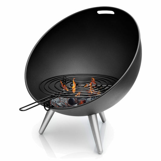 Eva Solo FireGlobe Grillrost, Rost, Grill, Zubehör, Grillen, Barbecue, BBQ, Eaillierter Stahl, Schwarz, 571114