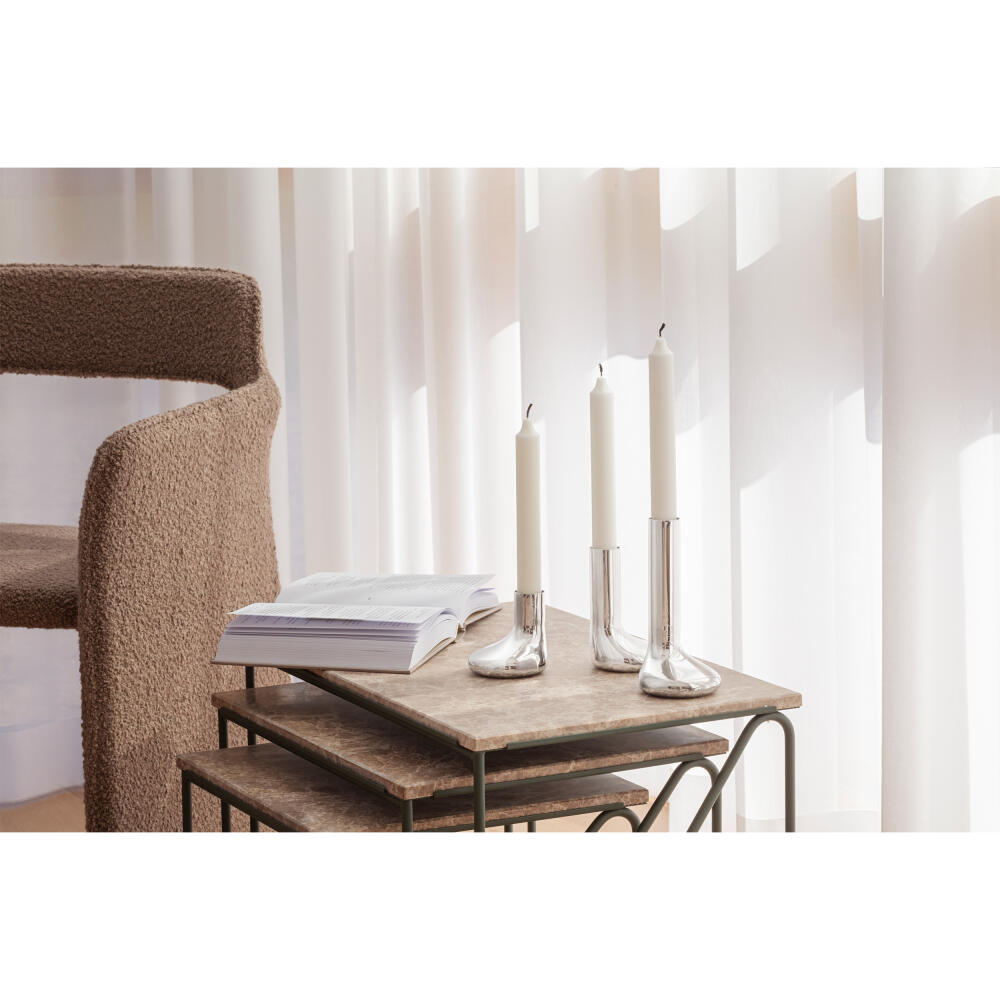 Eva Solo Kerzenhalter Mellow, Kerzenleuchter, Edelstahl, Polished Steel, 8 cm, 567300