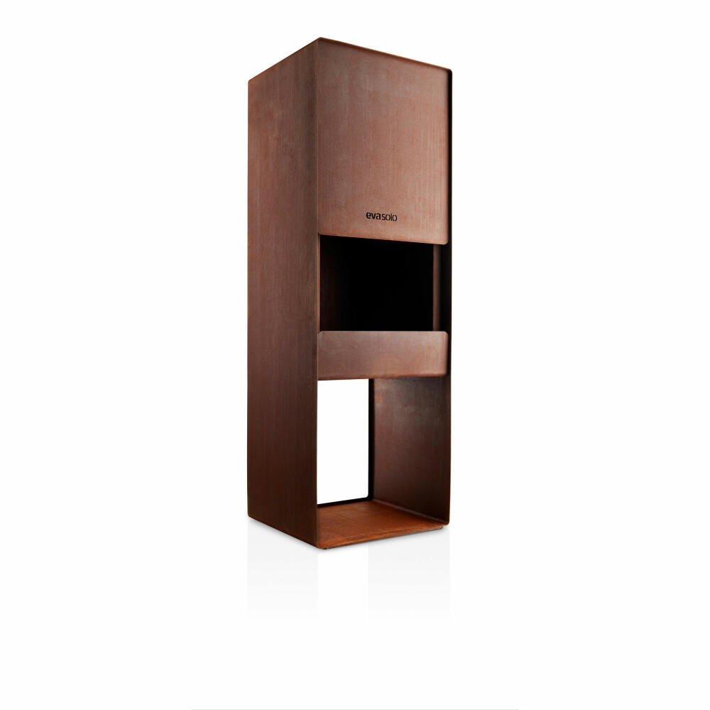 Eva Solo Firebox Gartenkamin, Feuerstelle, Outdoor Kamin, Cortenstahl, Rostbraun, H 125 cm, 571137