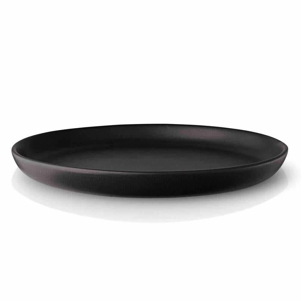Eva Solo Nordic kitchen Teller, Frühstücksteller, Servieren, Genießen, Feinsteinzeug, Schwarz, Ø 21 cm, 502793