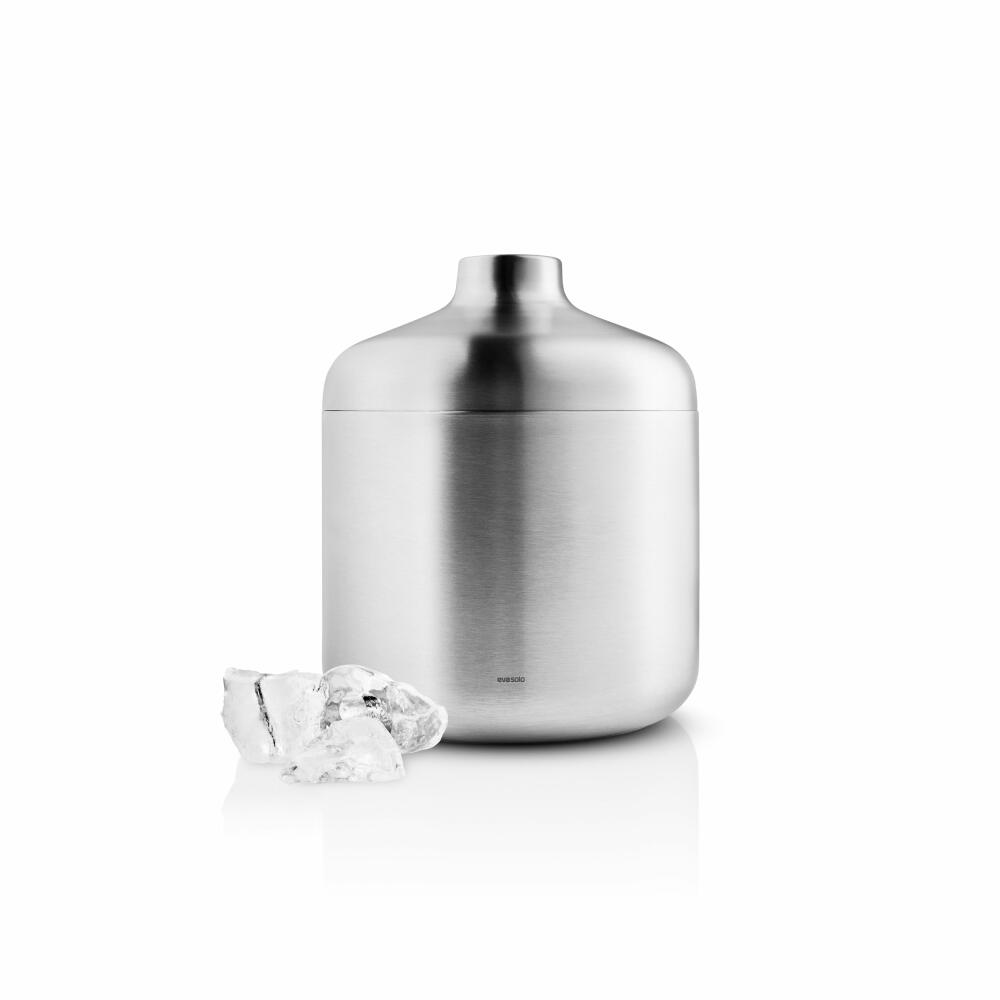 Eva Solo Eiseimer Liquid Lounge mit Löffel, Edelstahl, Brushed Steel, 14 cm, 822015