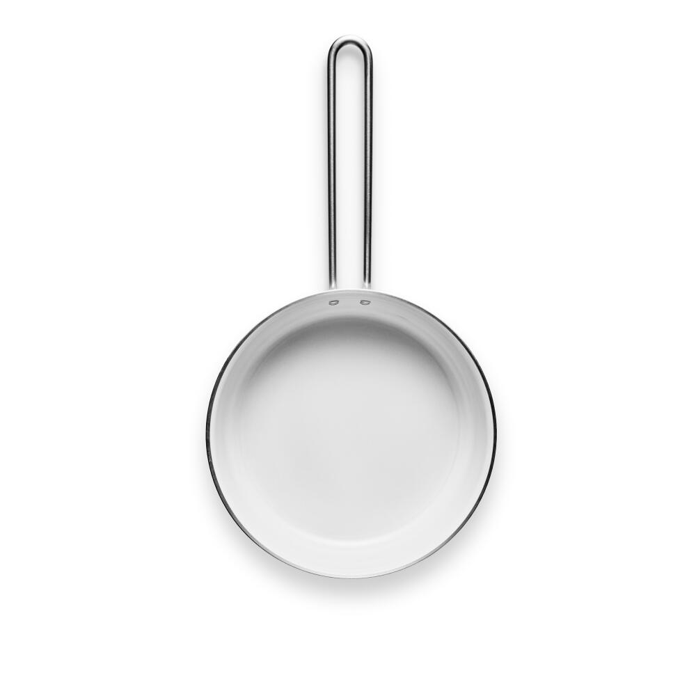 Eva Trio White Line Sauteuse, Kochtopf, Induktionsgeeignet, Aluminium, Edelstahl, Keramik Beschichtung, White, 24 cm, 266524