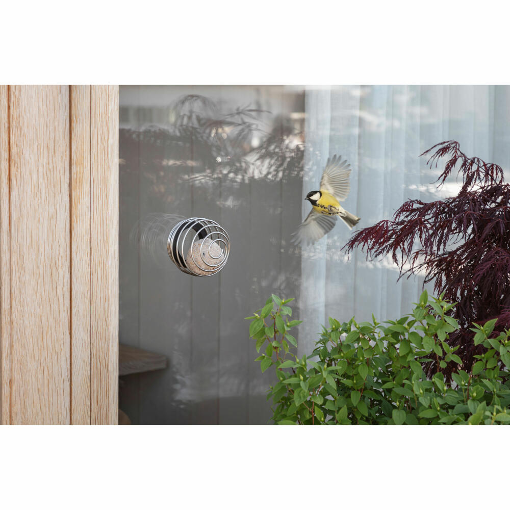 Eva Solo Meisenknödelhalter für Fenster, Vogelfutterspender, Edelstahl, Stainless Steel, 571017