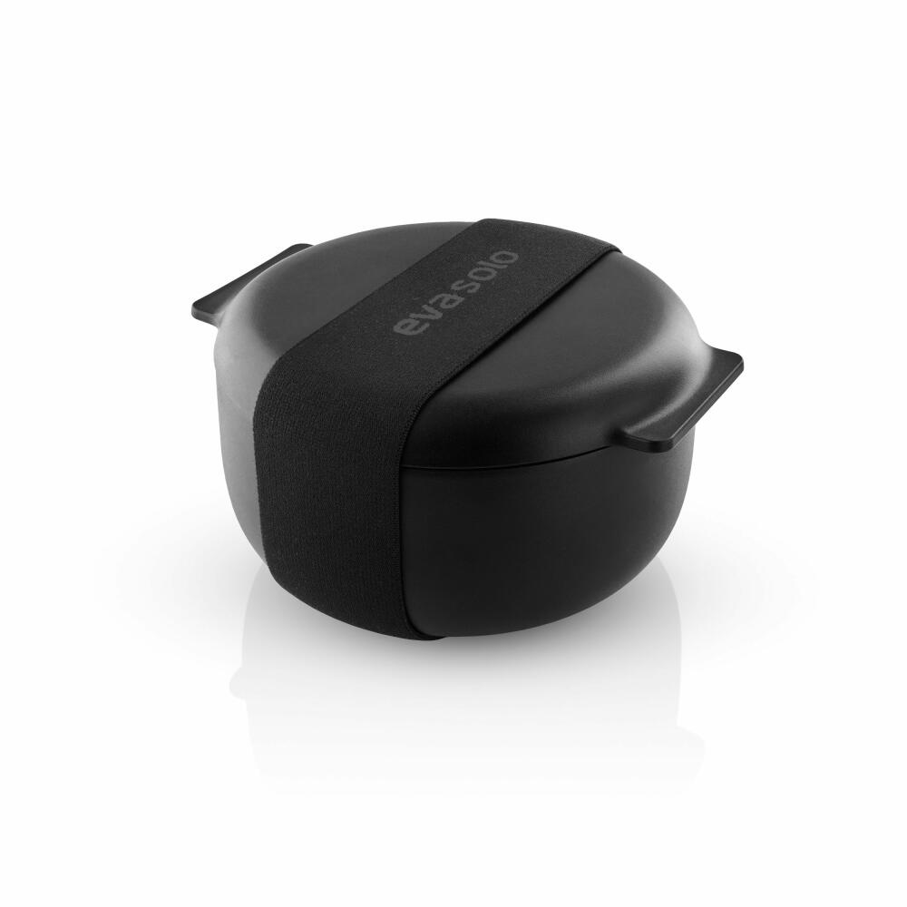 Eva Solo To Go lunch box, lunch box, snack box, thermal container, food container, stainless steel, black, 750 ml, 503077