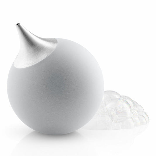 Eva Solo Soap Dispenser Marble Grey, Dosing Dispenser, Soap Container, Silicone, Plastic, Stainless Steel, Grey, Ø 8 cm, 530675