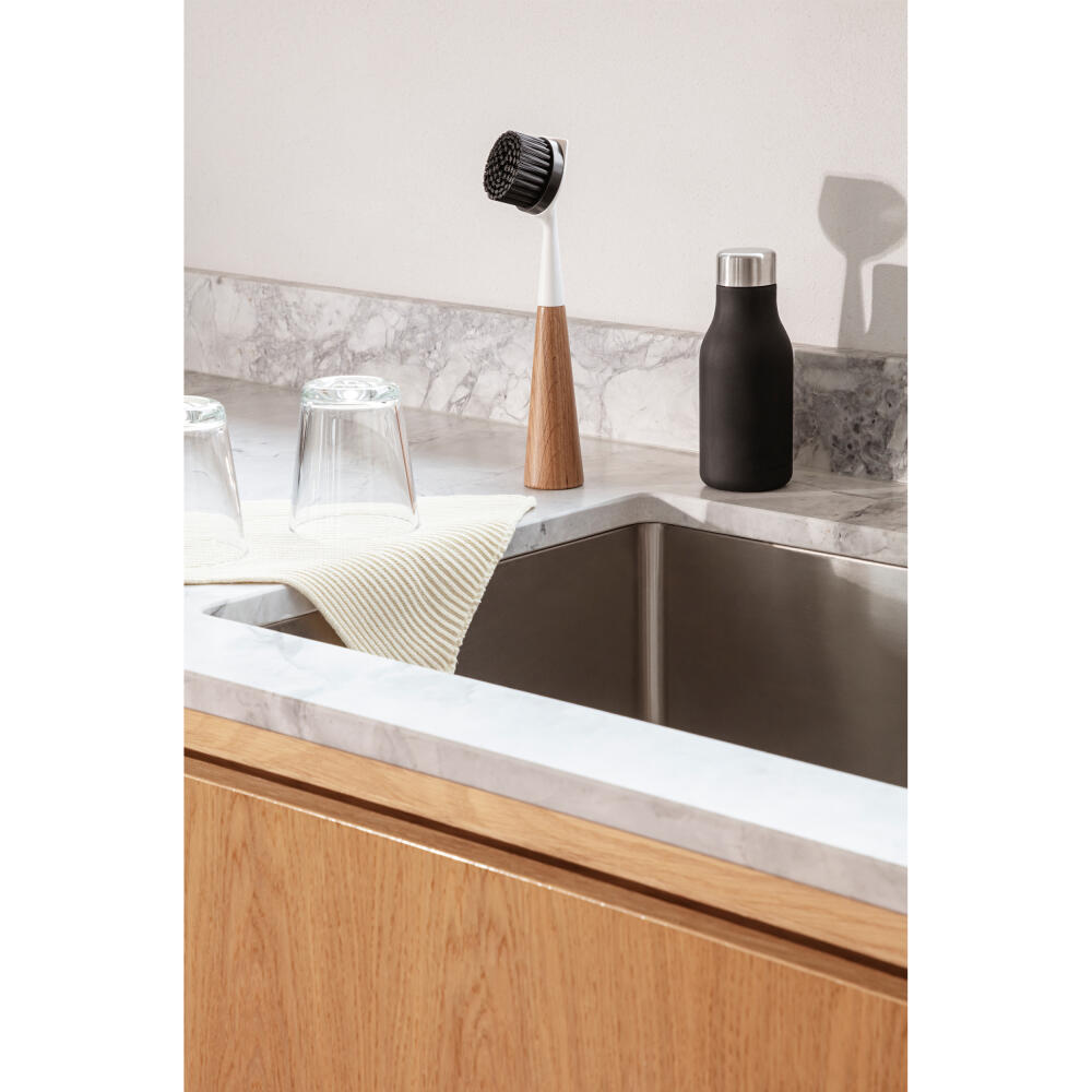 Eva Solo Dishwashing Brush Oak Nylon, Dish Brush, Oak, Plastic, White, 23 cm, 530701