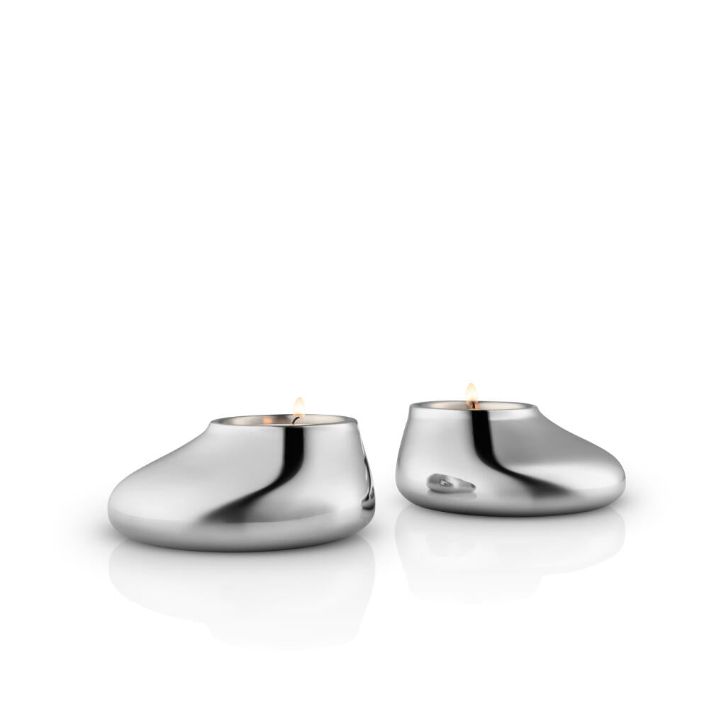 Eva Solo tealight holder set of 2 Mellow, holder, tealight, stainless steel, Steel, 4 cm, 567303