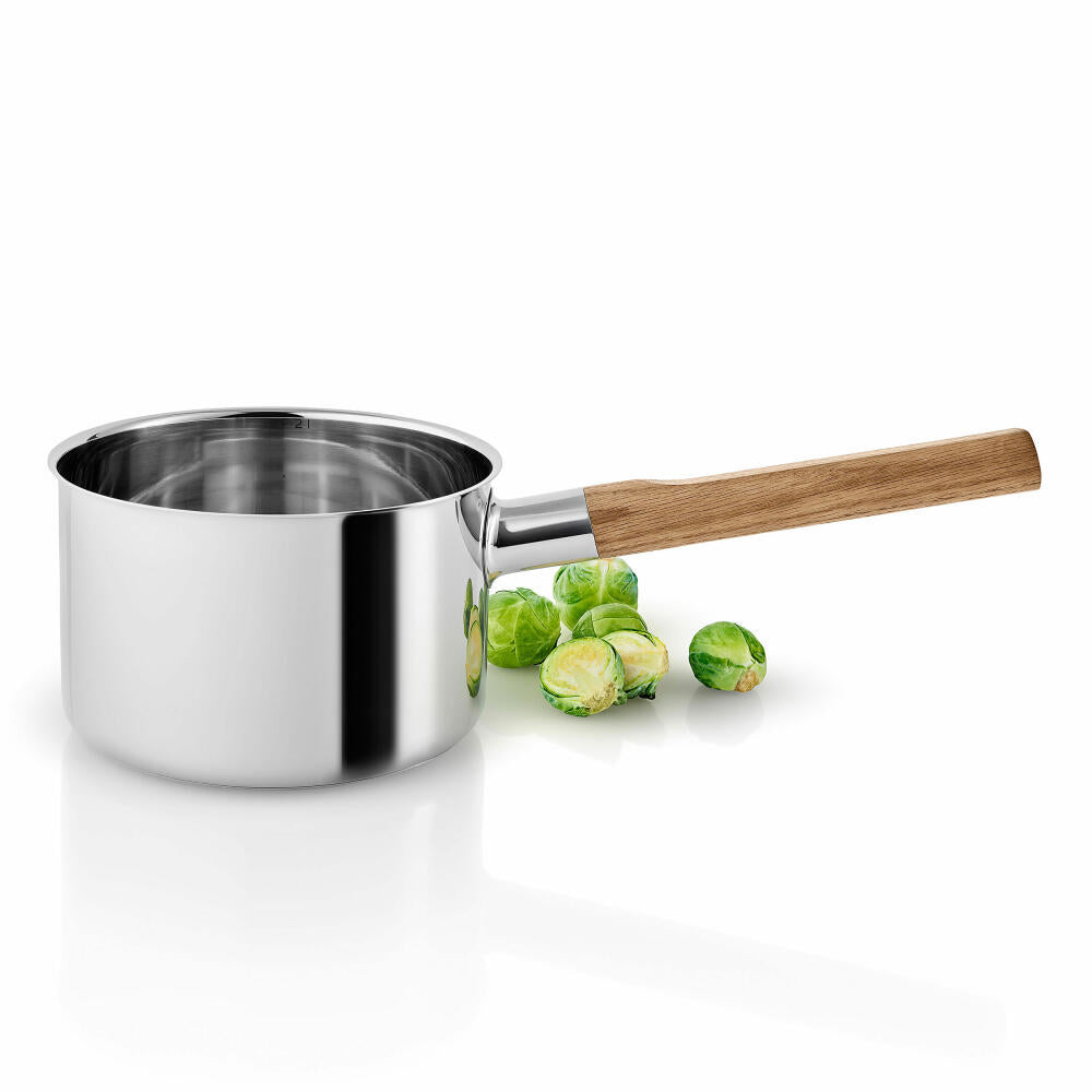 Eva Solo Nordic kitchen casserole, saucepan, saucepan, cooking pot, cookware, stainless steel, oak, 2 L, 281220