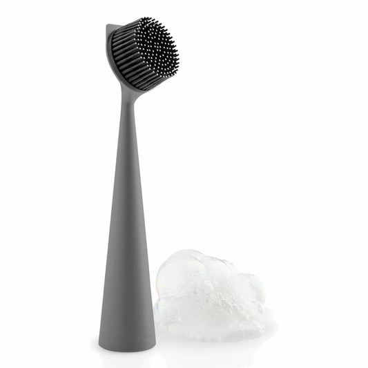 Eva Solo Spülbürste Elephant Grey, Reinigungsbürste, Spülschrubber, Silikon, Kunststoff, Grau, H 23 cm, 530688