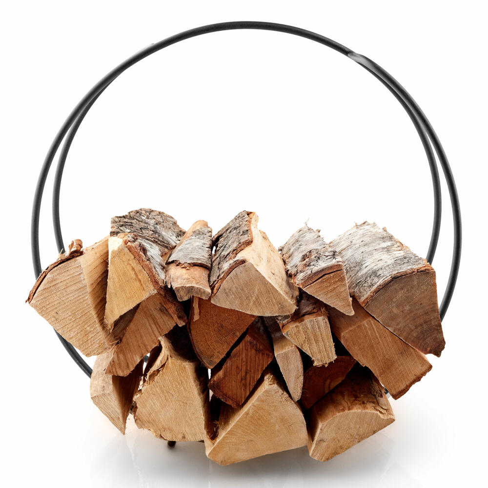 Eva Solo FireGlobe firewood holder, firewood holder, firewood stand, firewood rack, firewood rack, steel, black, 571115