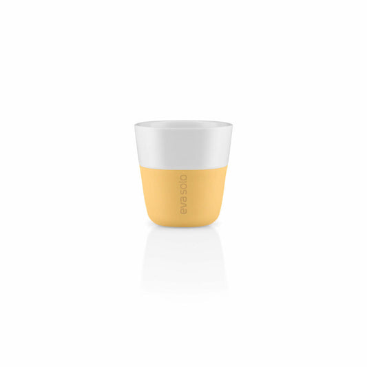 Eva Solo Espresso-Becher Golden Sand, 2er Set, Espressotasse, Kaffee Becher, Porzellan / Silikon, 80 ml, 501123