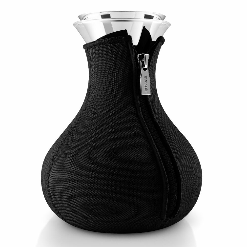 Eva Solo Teezubereiter, Teekanne, Tee, Zubereitung, Teepot, Genießen, Glas/ Silikon/ Edelstahl/ Neopren, Schwarz, 1 L, 567487