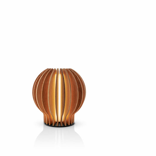 Eva Solo Radiant Rund LED-Leuchte Oak, Kabellos, Tischleuchte, LED-Lampe, Tischlampe, Eichenholz / Kunststoff, H 15 cm, 571383