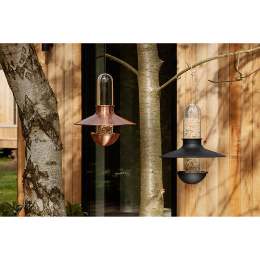 Eva Solo bird feeder De luxe, borosilicate glass, stainless steel, silicone, steel, black, 571012