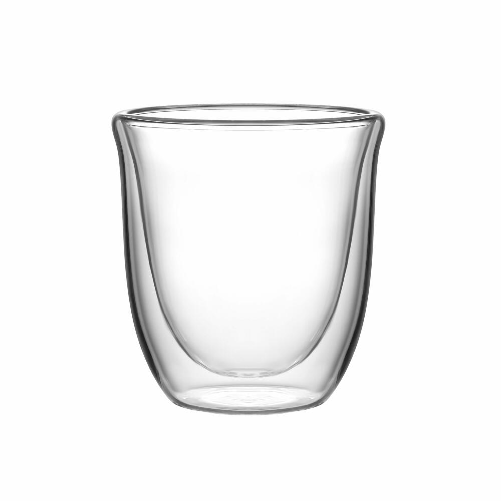 Bialetti Glasbecherset Firenze, 2er Set, Doppelwandig, Kaffeetasse, Becher, Tasse, 200 ml, DBW012