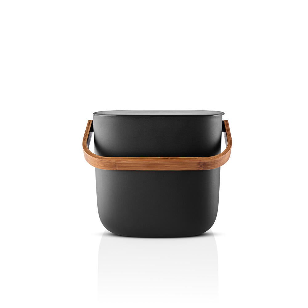 Eva Solo waste sorting container Reflect, trash can, plastic, bamboo, black, 6 L, 537777