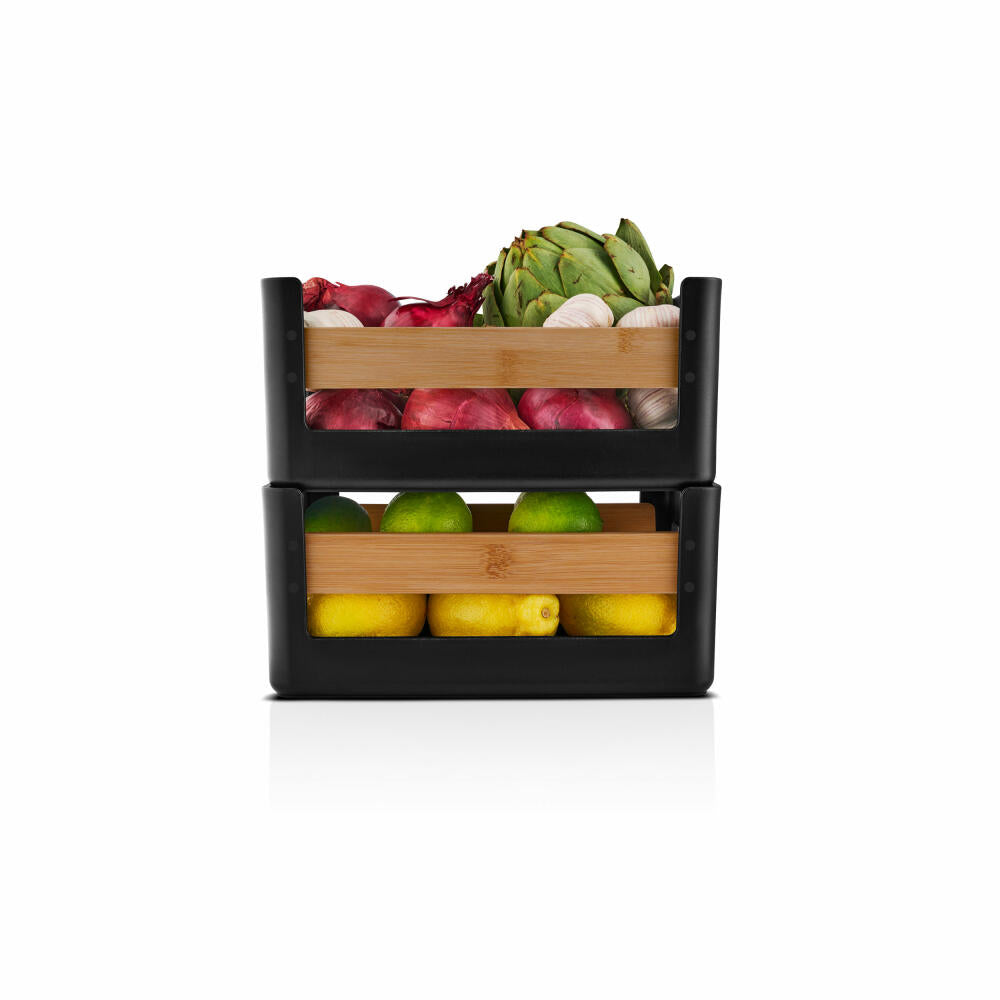 Eva Solo storage box Nordic Kitchen, bamboo, plastic, black, 26 x 18 cm, 520445