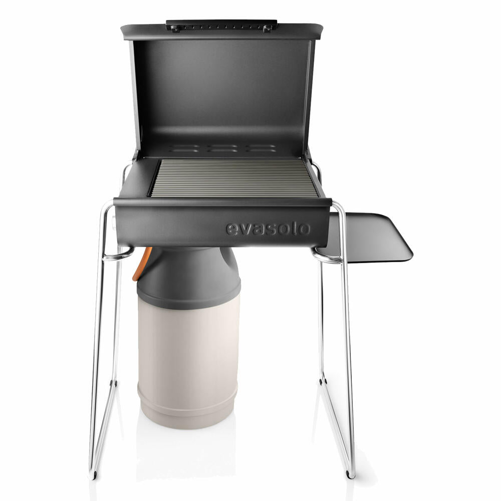 Eva Solo Bein und Beisteltisch für Box Gasgrill, Zubehör, Grillen, Barbecue, BBQ, Pulverlackierter Stahl, Edelstahl, 571132