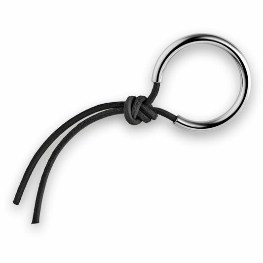 Eva Solo Schlüsselanhänger Black, Anhänger, Keychain, Organizer, Leder, Edelstahl, Schwarz, Ø 4 cm, 549001