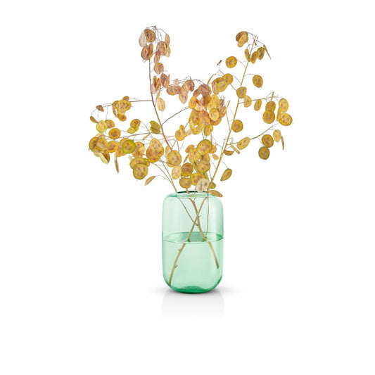 Eva Solo Acorn Vase Mint Green, Blumenvase, Glasvase, Tischvase, Dekovase, Mundgeblasenes Glas, Grün, H 22 cm, 571397