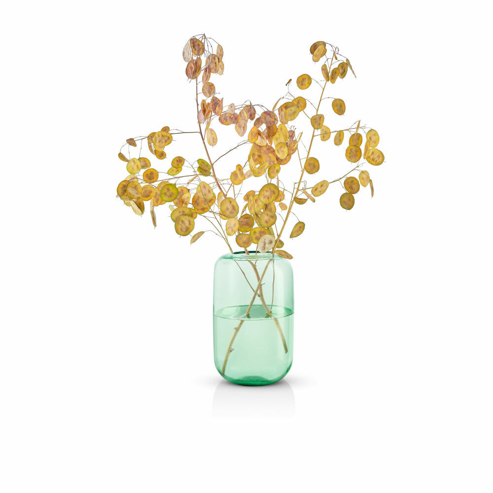Eva Solo Acorn Vase Mint Green, flower vase, glass vase, table vase, decorative vase, mouth-blown glass, green, H 22 cm, 571397