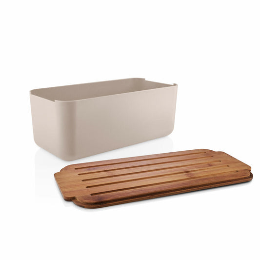 Eva Solo bread box, bread basket, bamboo, plastic, sand, 42 x 19 x 15.5 cm, 520454