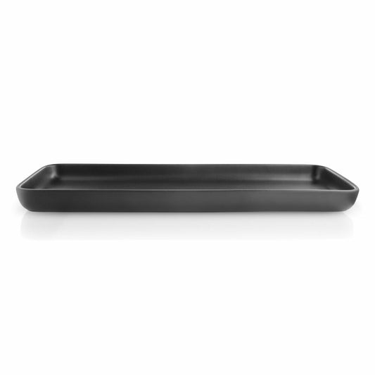 Eva Solo Nordic Kitchen serving plate, serving bowl, tableware, plate, stoneware, black, 13 x 37 cm, 502778