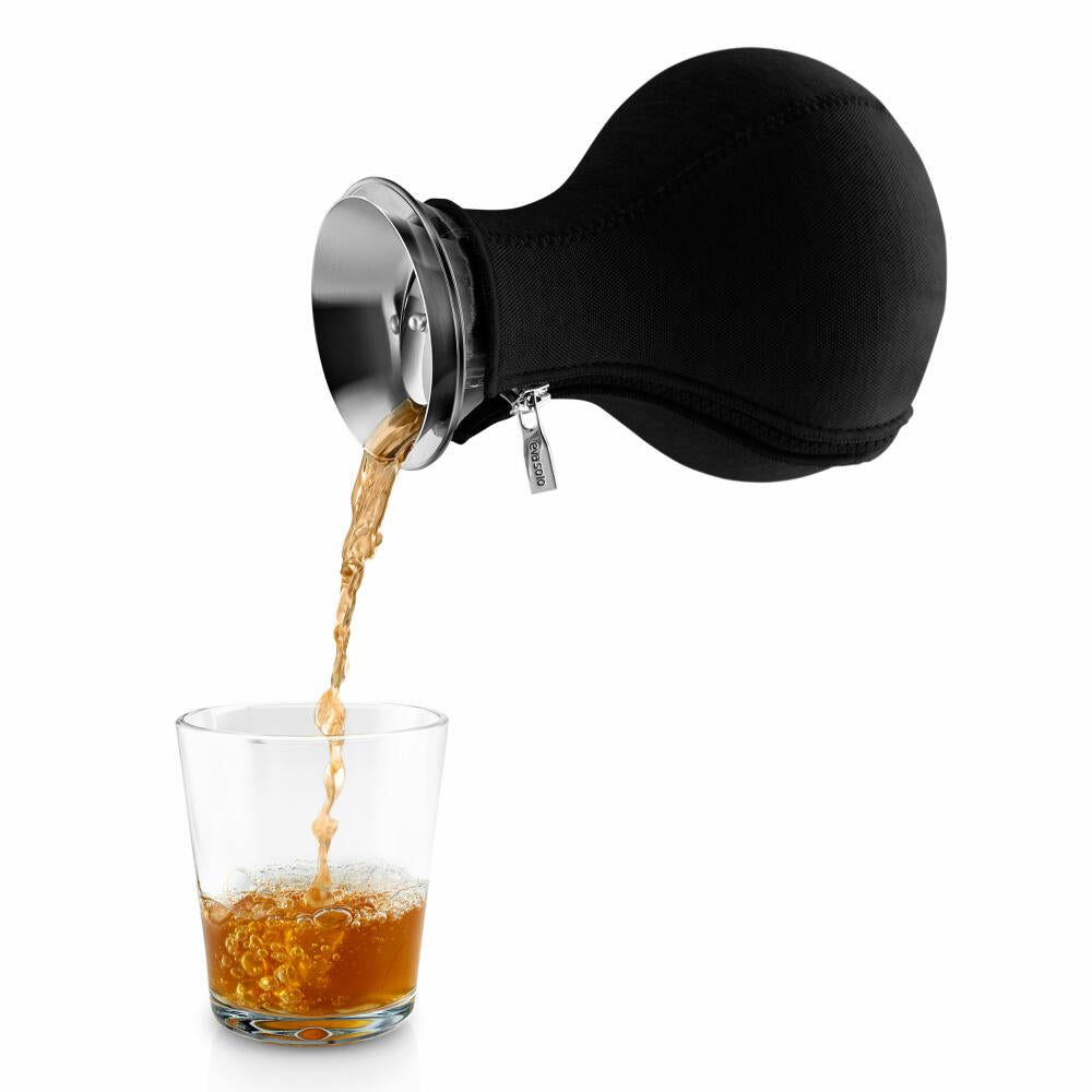 Eva Solo Teezubereiter, Teekanne, Tee, Zubereitung, Teepot, Genießen, Glas/ Silikon/ Edelstahl/ Neopren, Schwarz, 1 L, 567487