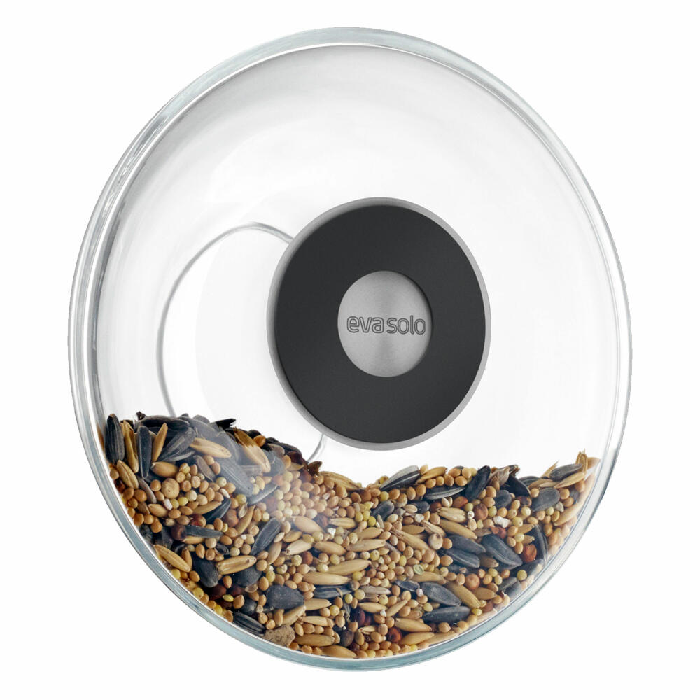 Eva Solo window feeder ball, bird feeder, bird feeder, rubber/glass/stainless steel, transparent, Ø 14.5 cm, 571048