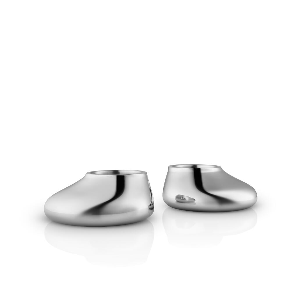 Eva Solo tealight holder set of 2 Mellow, holder, tealight, stainless steel, Steel, 4 cm, 567303