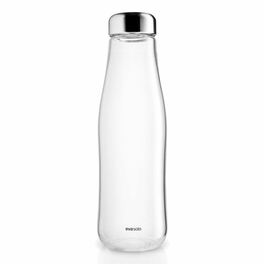 Eva Solo Glaskaraffe, Wasserkaraffe, Krug, Borosilikatglas, Edelstahl, Transparent, 1.3 L, 557475