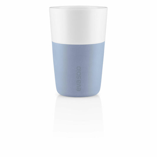 Eva Solo Cafe Latte-Becher Blue Sky, 2er Set, Kaffeebecher, Tasse, Porzellan / Silikon, 360 ml, 501128
