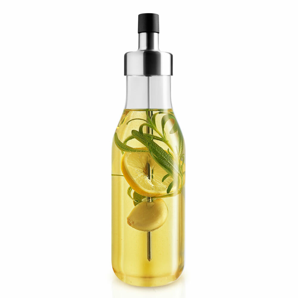 Eva Solo MyFlavour Ölkaraffe, Ölflasche, Ölspender, Glas/Edelstahl/Silikon, Transparent, 0.5L, 567686