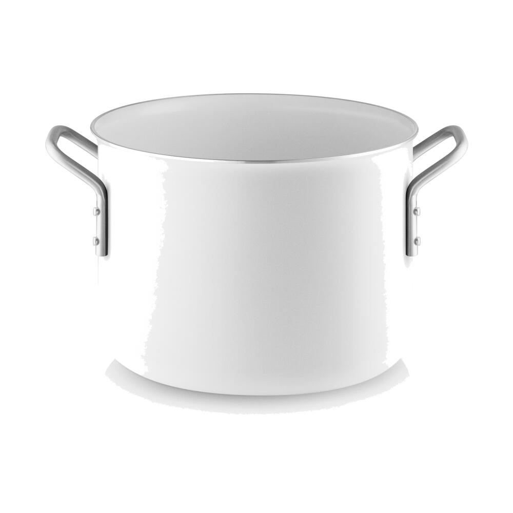 Eva Trio White Line Topf, Kochtopf, Aluminium, Edelstahl, Keramik Beschichtung, White, 4.8 L, 266648