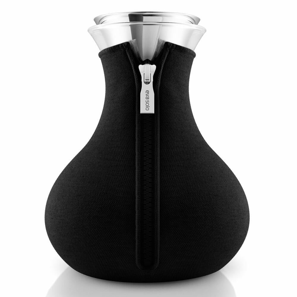Eva Solo Teezubereiter, Teekanne, Tee, Zubereitung, Teepot, Genießen, Glas/ Silikon/ Edelstahl/ Neopren, Schwarz, 1 L, 567487