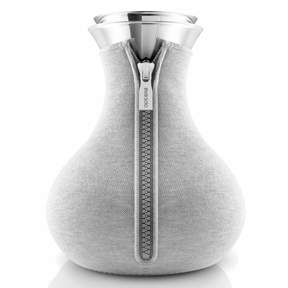Eva Solo Teezubereiter, Teekanne, Tee, Zubereitung, Teepot, Genießen, Glas/Silikon/Edelstahl/Neopren, Hellgrau, 1 L, 567488