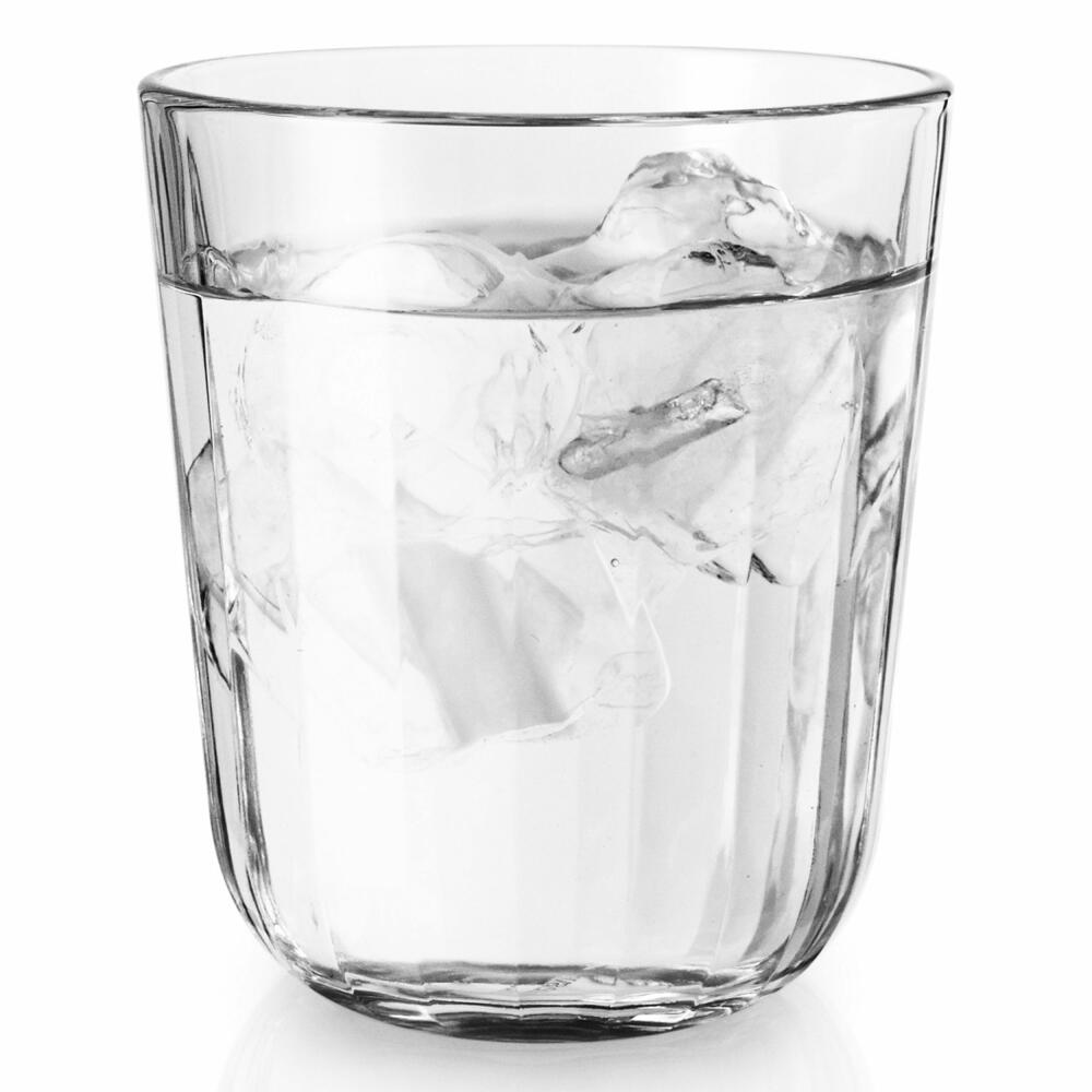 Eva Solo faceted glass, glasses, glass set, water glass, drinking glass, juice glass, drinking, enjoying, glass, transparent, 270 ml, set of 6, 567433