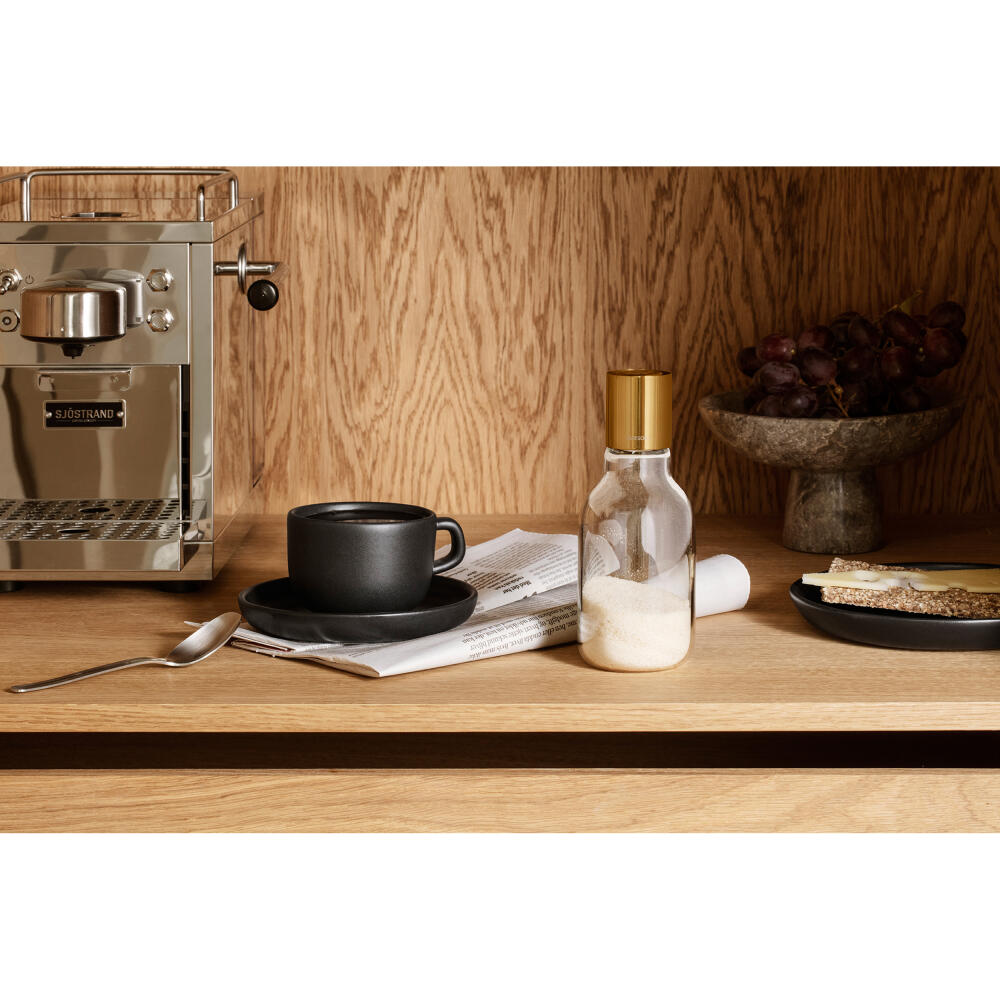 Eva Solo sugar dispenser, borosilicate glass, PVD-coated stainless steel, silicone, brass, 350 ml, 567689