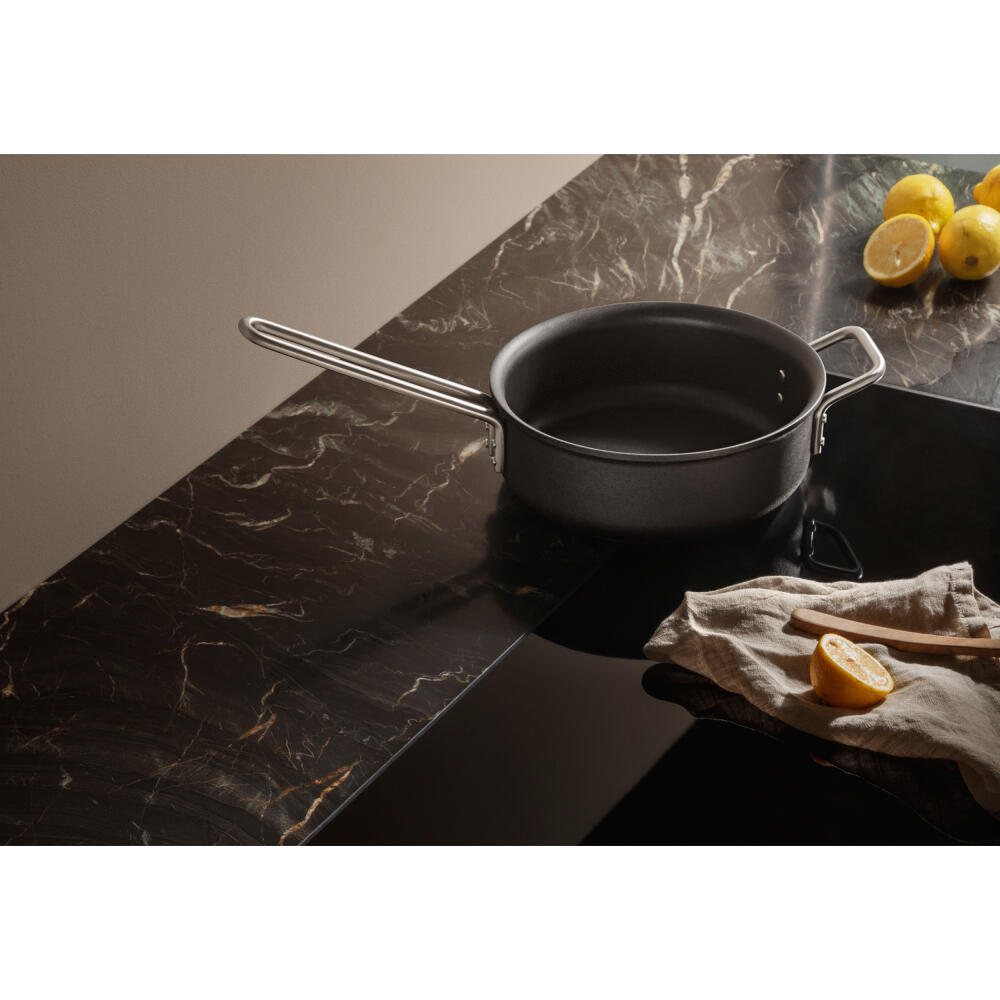 Eva Trio Professional Sauteuse, Kochtopf, Aluminium, Edelstahl, Keramik Beschichtung, Black, 24 cm, 204825