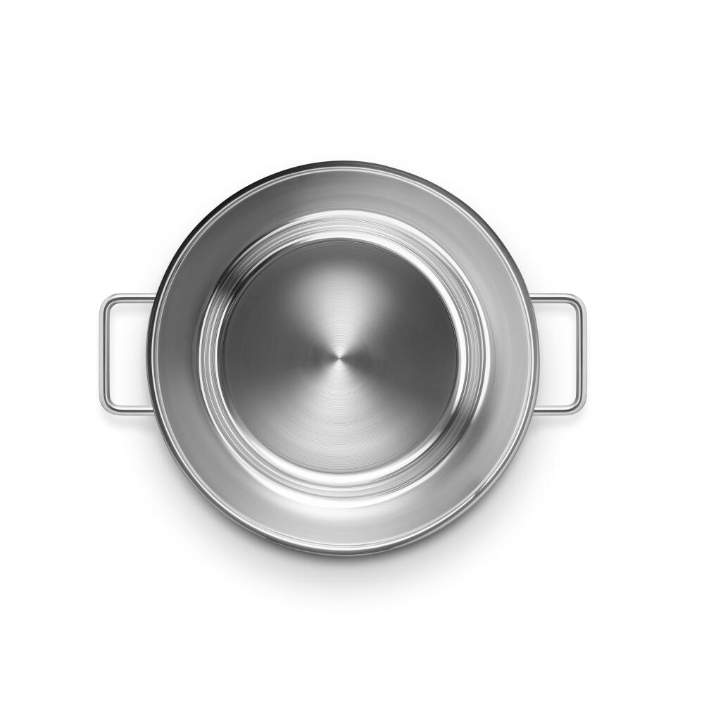 Eva Trio Stainless Steel Topf, Kochtopf, Induktionsgeeignet, Aluminium, Edelstahl, Polished Steel, 15 L, 302415