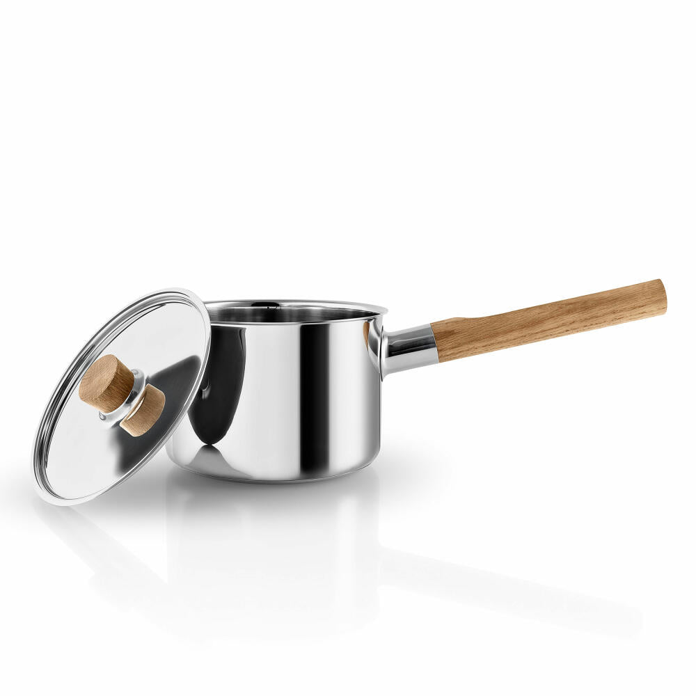 Eva Solo Nordic kitchen casserole, saucepan, saucepan, cooking pot, cookware, stainless steel, oak, 2 L, 281220