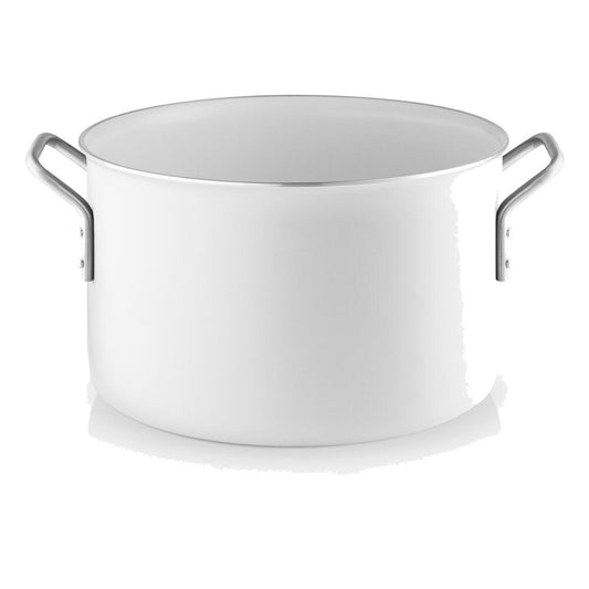 Eva Trio White Line Topf, Kochtopf, Induktionsgeeignet, Aluminium, Edelstahl, Keramik Beschichtung, White, 7 L, 266670